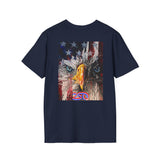 Strong and Free America 250 Portrait Tee | Vintage Patriotic Art Shirt | Front Signature Back Print